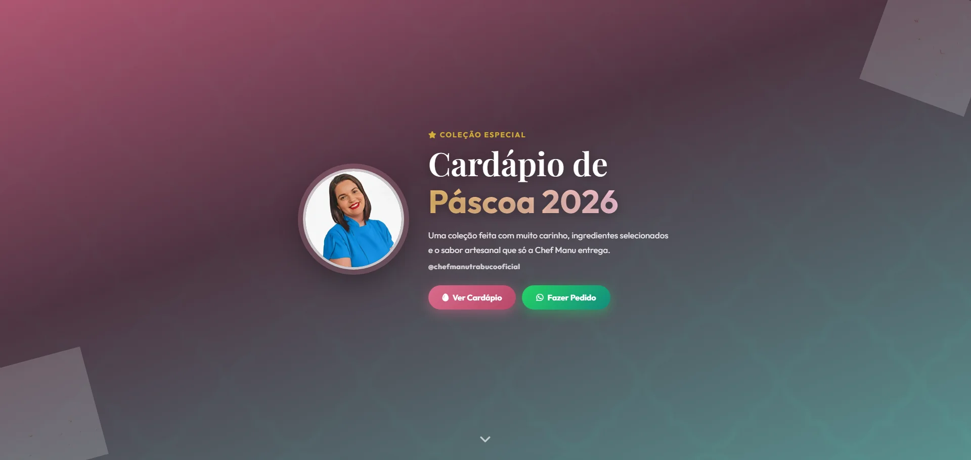 Chef Manu Trabuco — Cardápio Sazonal